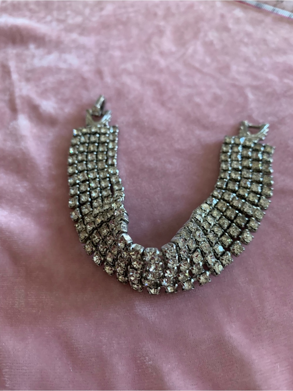 Crystal Multi-Row Silver Bracelet - Sparkling Statement Jewelry